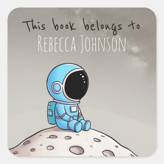 Dieses Buch gehört Quadratischer Aufkleber (Vorderseite)