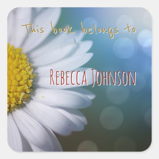 Dieses Buch gehört Quadratischer Aufkleber (Vorderseite)