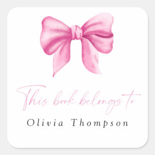 Dieses Buch gehört Quadratischer Aufkleber