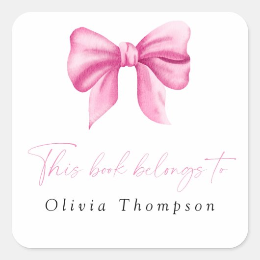 Dieses Buch gehört Quadratischer Aufkleber (Vorderseite)