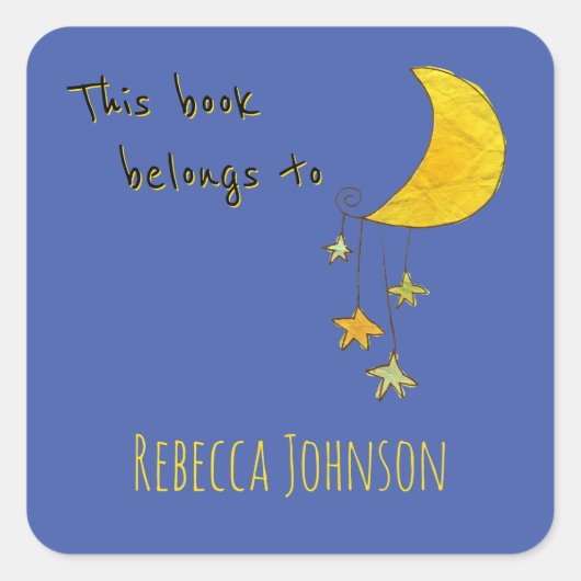 Dieses Buch gehört Quadratischer Aufkleber (Vorderseite)