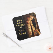 Dieses Buch gehört Quadratischer Aufkleber (Umschlag)