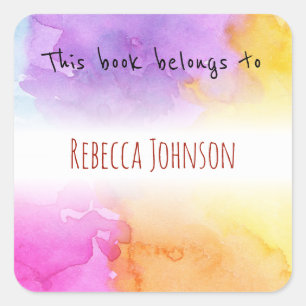 Dieses Buch gehört Quadratischer Aufkleber