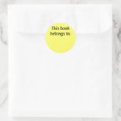 Dieses Buch gehört: Runder Aufkleber (Tasche)