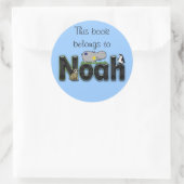 Dieses Buch gehört Runder Aufkleber (Tasche)