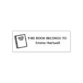 Dieses Buch gehört Simple Name Permastempel (Design)