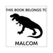 Dieses Buch gehört T-Rex Dinosaurier Kids Custom Gummistempel (Prägung)