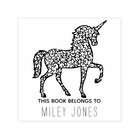 Dieses Buch gehört unicorn Permastempel (Design)