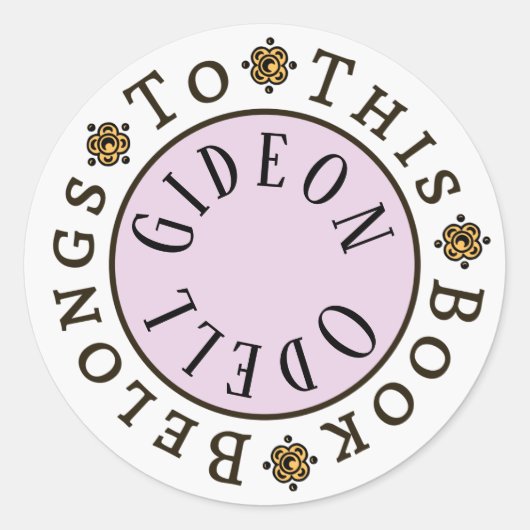 "Dieses Buch gehört zu" Aufklebervorlage Runder Aufkleber (Vorderseite)