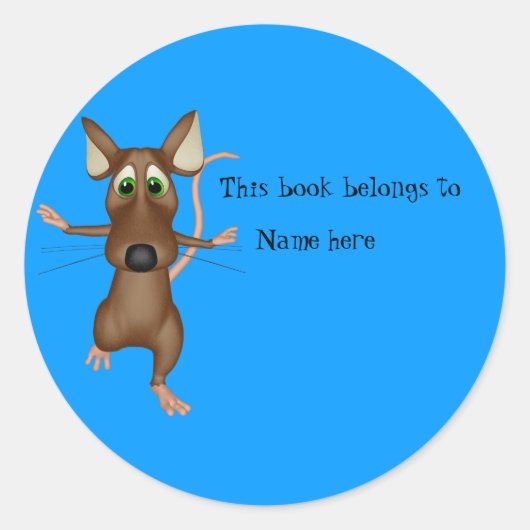 "Dieses Buch gehört zu" Buchkleber Runder Aufkleber (Vorderseite)