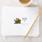 Dieses Buch gehört zu: Cartoon Boat Adressaufkleber (Insitu)