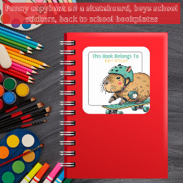 Dieses Buch gehört zu den lustigen Capybara-Buchze Quadratischer Aufkleber