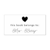 Dieses Buch gehört zu einem minimalen Herz Permastempel (Design)