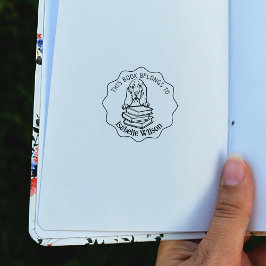 Dieses Buch gehört zu einem Niedlichen Basset Gummistempel