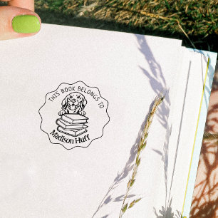 Dieses Buch gehört zu einem Niedlichen Beagle Buch Gummistempel