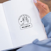 Dieses Buch gehört zu einem Niedlichen Einhorn, Ki Gummistempel