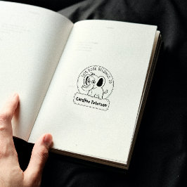 Dieses Buch gehört zu einem Niedlichen Elefanten,  Gummistempel