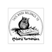 Dieses Buch gehört zu einem Niedlichen Eule-Buch Gummistempel (Prägung)