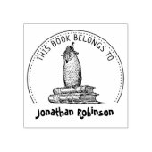 Dieses Buch gehört zu einem Niedlichen Eule-Buch Gummistempel (Prägung)