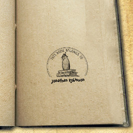 Dieses Buch gehört zu einem Niedlichen Eule-Buch Gummistempel