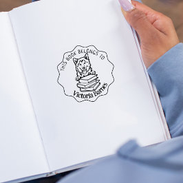 Dieses Buch gehört zu einem Niedlichen Husky-Buch Gummistempel