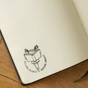 Dieses Buch gehört zu einem Niedlichen Mädchenbuch Gummistempel