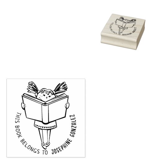 Dieses Buch gehört zu einem Niedlichen Mädchenbuch Gummistempel (Stempel)