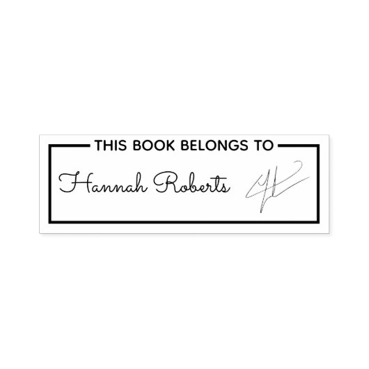 Dieses Buch gehört zu einem trendigen Skriptnamen Permastempel (Design)