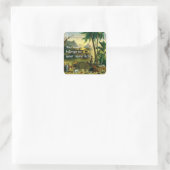 Dieses Buch gehört zu ... Fine Art Buchzeichen Quadratischer Aufkleber (Tasche)