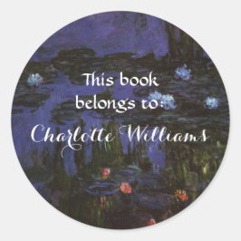 Dieses Buch gehört zu ... Fine Art Buchzeichen Runder Aufkleber