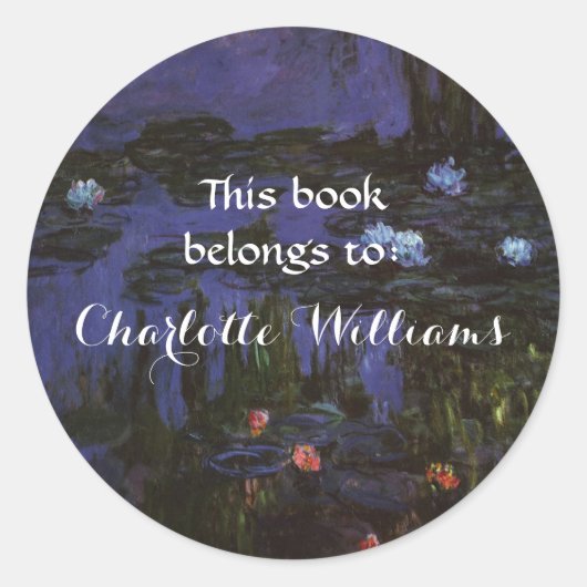 Dieses Buch gehört zu ... Fine Art Buchzeichen Runder Aufkleber (Vorderseite)