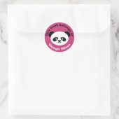 Dieses Buch gehört zu Girls Panda Bear Kawaii Pink Runder Aufkleber (Tasche)