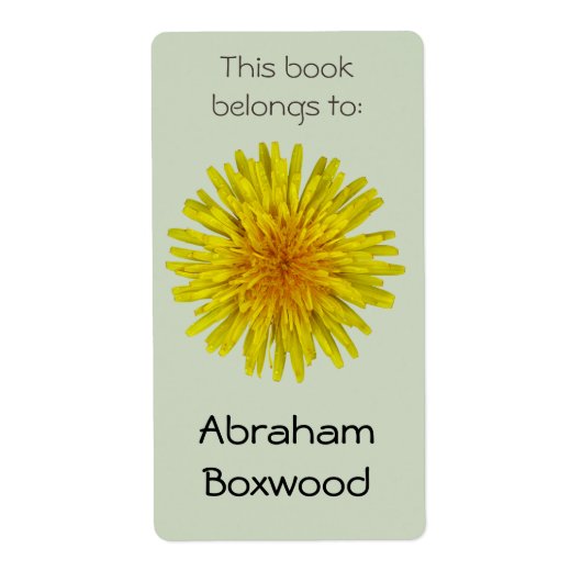 Dieses Buch gehört zu Individuelle Name gelben Leu (Vorne)