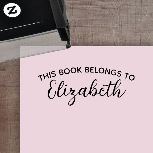 Dieses Buch gehört zu - Individuelle Name - modern Permastempel