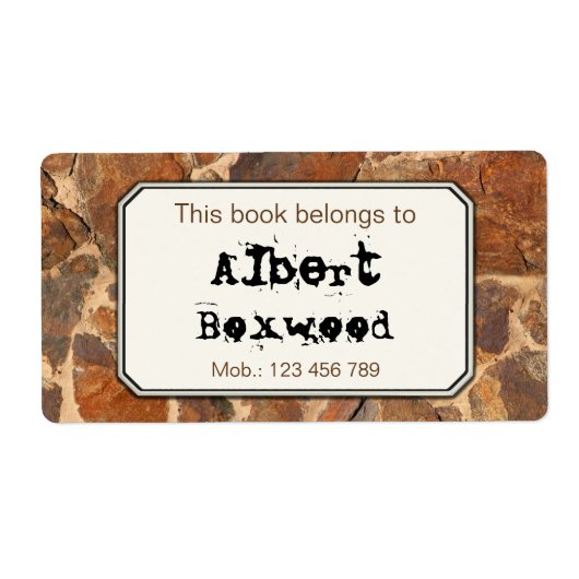 Dieses Buch gehört zu Individuelle Name Rock Textu (Vorne)