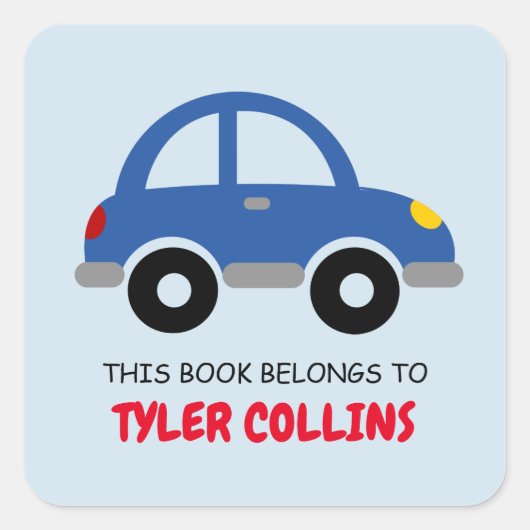 Dieses Buch gehört zu Kinderbuchaufklebern Quadratischer Aufkleber (Vorderseite)