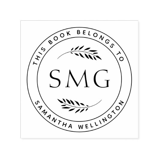 Dieses Buch gehört zu Monogramm-Buchzeichen Permastempel (Design)