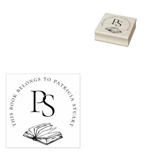 Dieses Buch gehört zu Monogramm mit Personalisiert Gummistempel (Stempel)