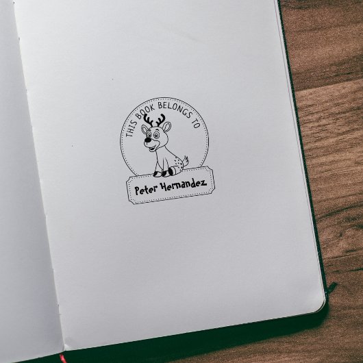 Dieses Buch gehört zu Niedlichem Hirsch, Kinderbuc Gummistempel