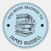 Dieses Buch gehört zu Personalisierten Runder Aufkleber (Vorderseite)