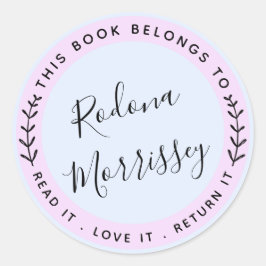 Dieses Buch gehört zu Personalisierten Runder Aufkleber