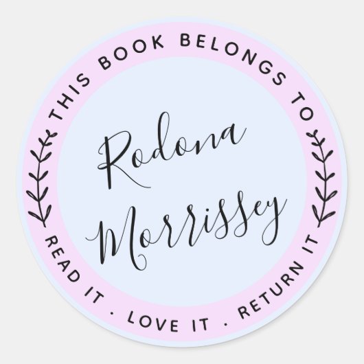 Dieses Buch gehört zu Personalisierten Runder Aufkleber (Vorderseite)