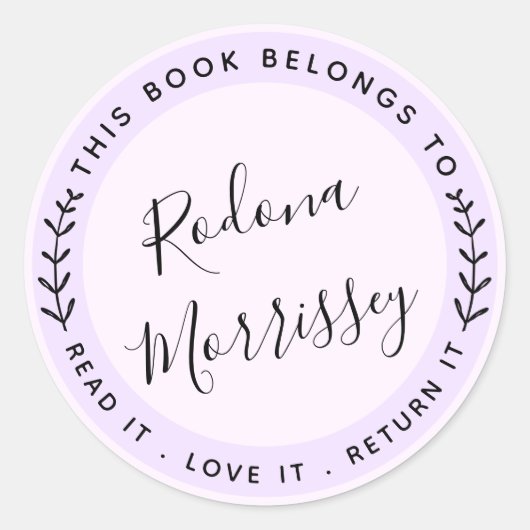 Dieses Buch gehört zu Personalisierten Runder Aufkleber (Vorderseite)