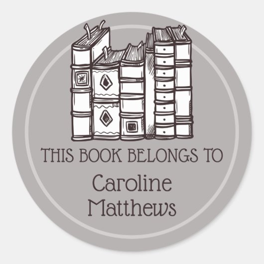Dieses Buch gehört zu Personalisierten Runder Aufkleber (Vorderseite)