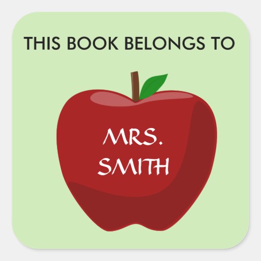 Dieses Buch gehört zu.. Quadratischer Aufkleber (Vorderseite)