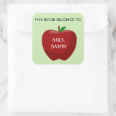 Dieses Buch gehört zu.. Quadratischer Aufkleber (Tasche)