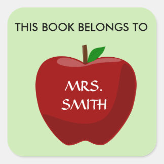 Dieses Buch gehört zu.. Quadratischer Aufkleber