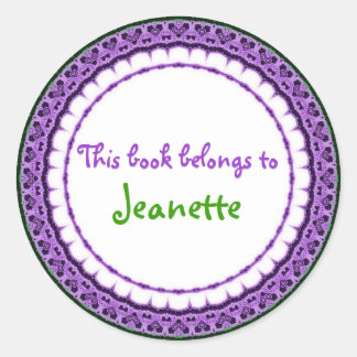 DIESES BUCH GEHÖRT ZU... RUNDER AUFKLEBER