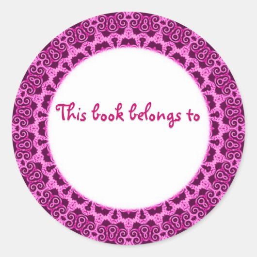 DIESES BUCH GEHÖRT ZU... RUNDER AUFKLEBER (Vorderseite)