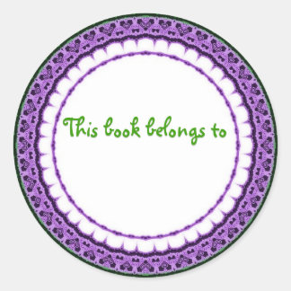 DIESES BUCH GEHÖRT ZU... RUNDER AUFKLEBER